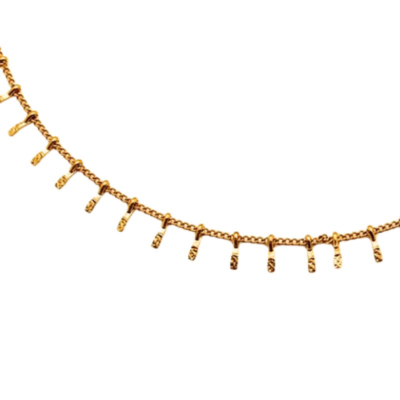 Collier Ras-Du-Cou Doré Gouttes Étincelantes