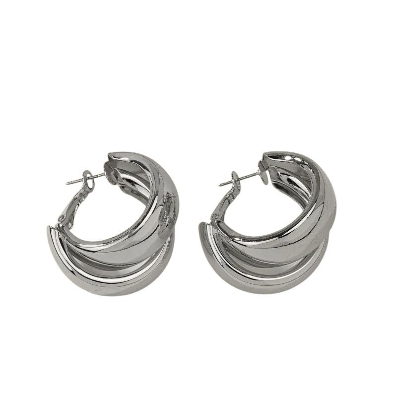 Double Layered Thick Earrings