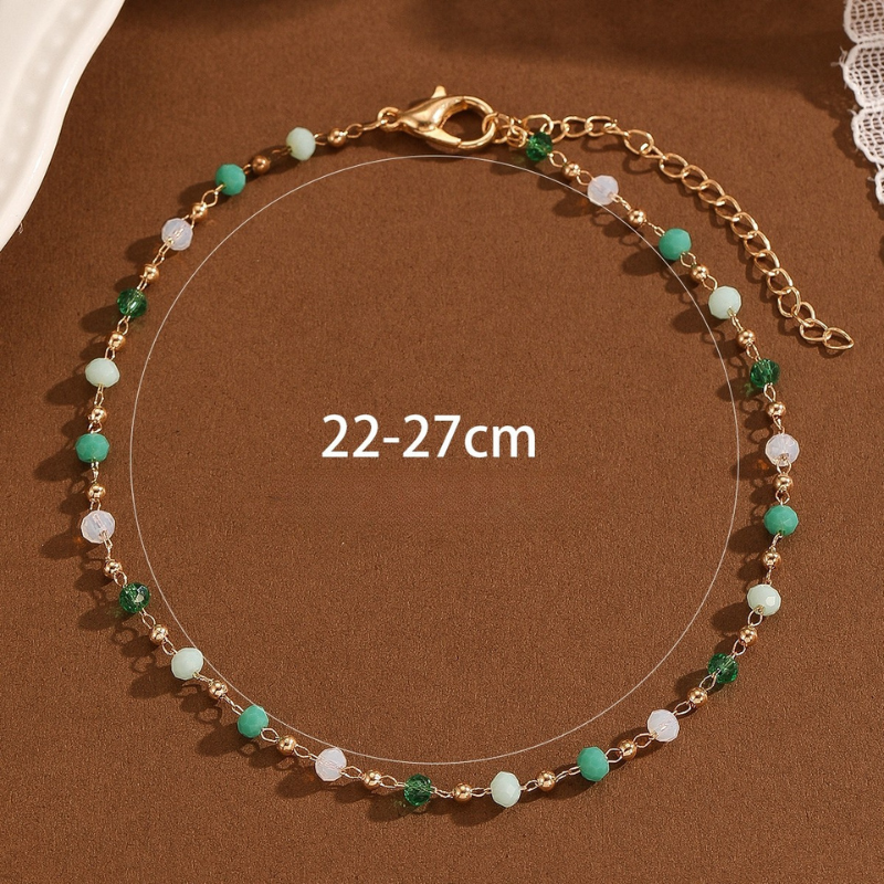 Bracelet De Cheville Glamour Perles Et Doré Aurora
