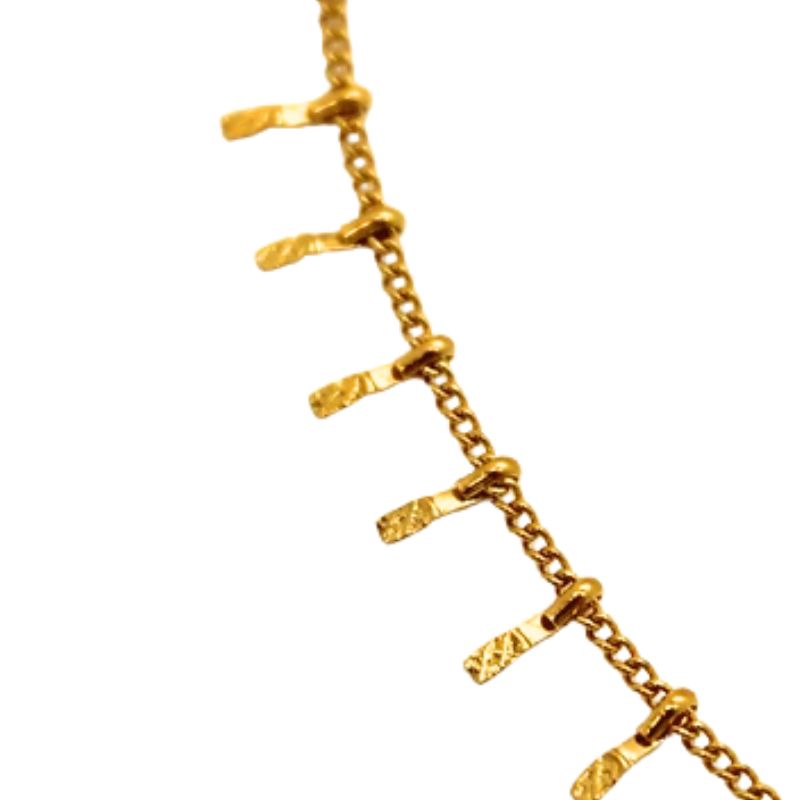 Collier Ras-Du-Cou Doré Gouttes Étincelantes