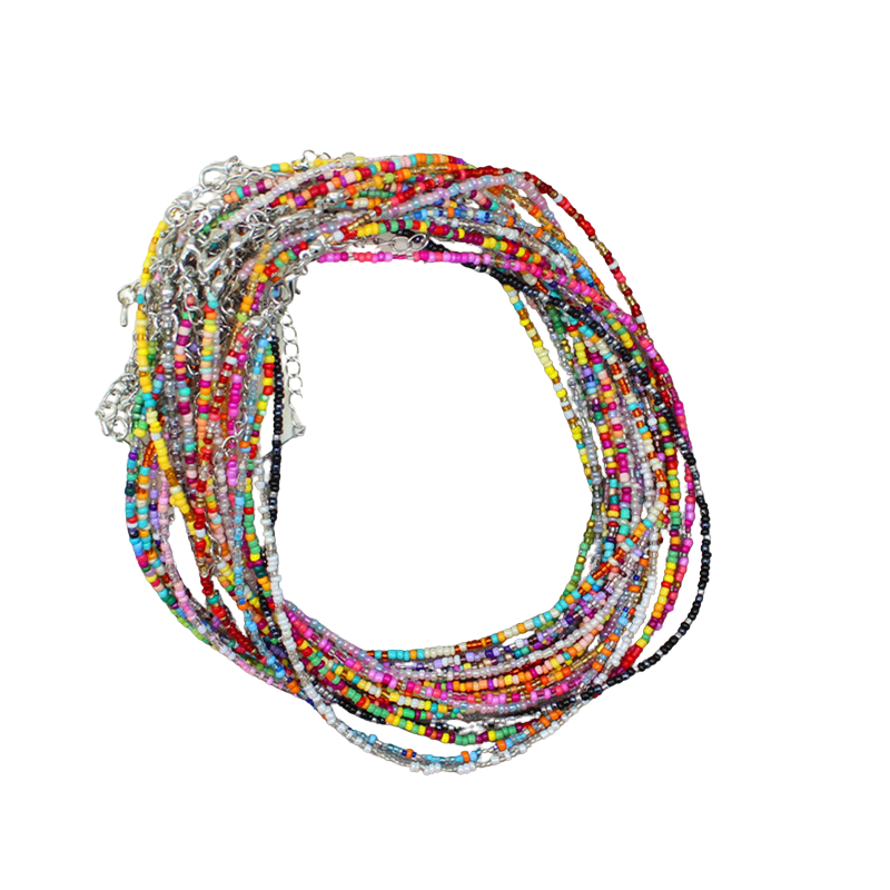 Collier Perles Multicolore Flora