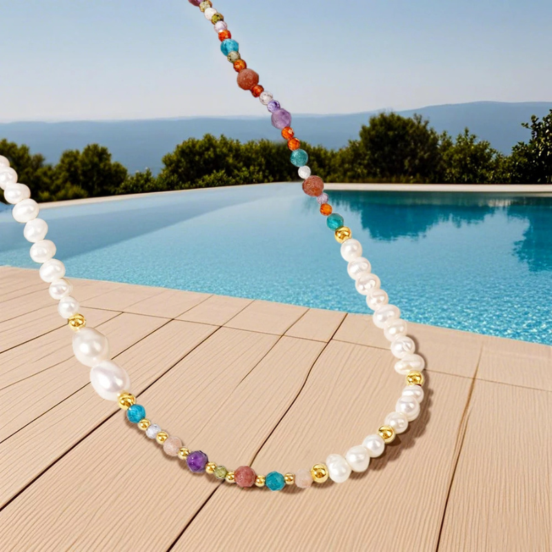 Collier Tendance Perles Multicolores Camila