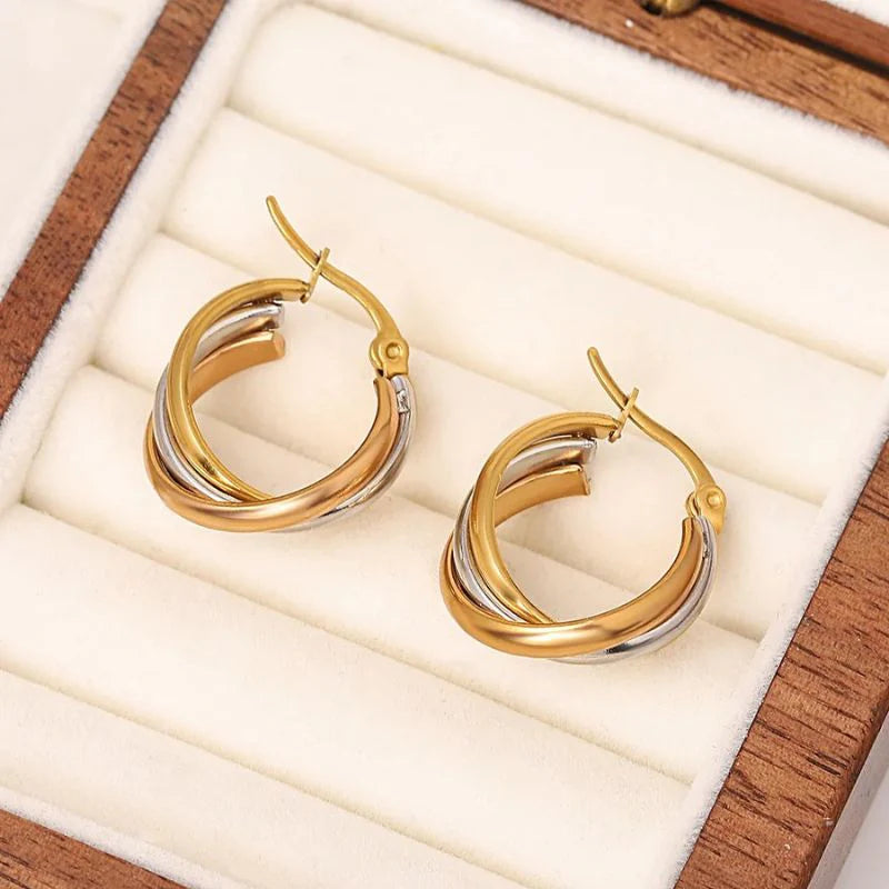 Triple Aura Hoop Earrings