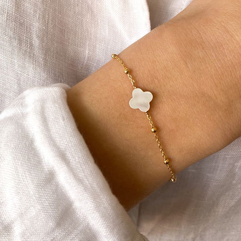 Bracelet Doré Trèfle Chance Milena