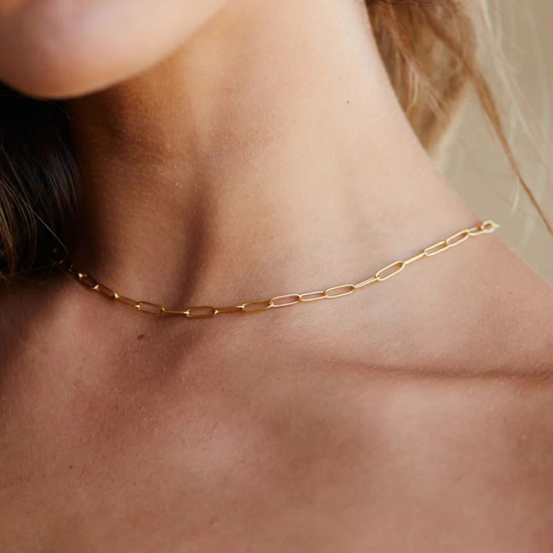 Collier Minimaliste Doré Aria