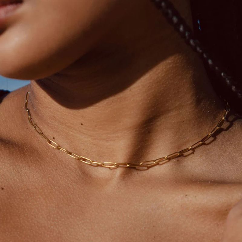Collier Minimaliste Doré Aria