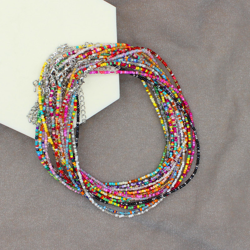 Collier Perles Multicolore Flora
