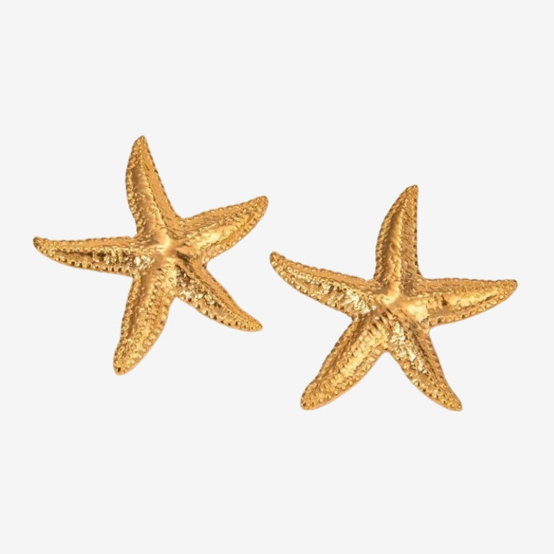 Boucles d'Oreilles Étoile de Mer Texturée