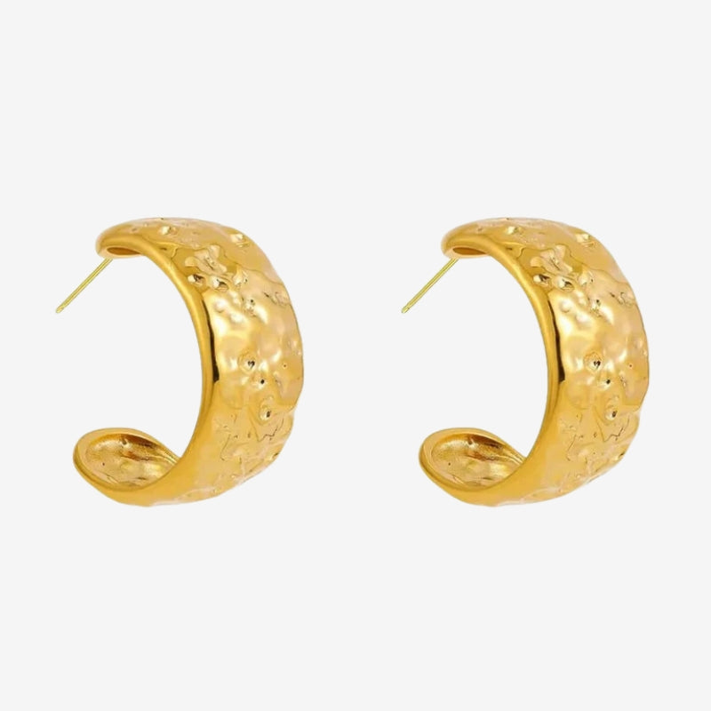 Boucles d'oreilles Créoles Martelées