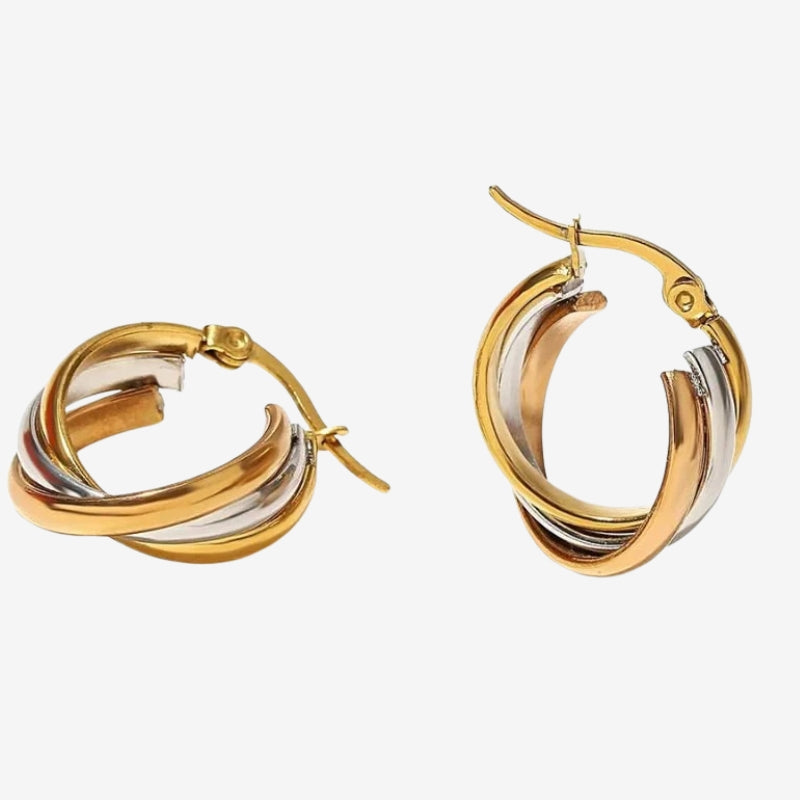 Triple Aura Hoop Earrings