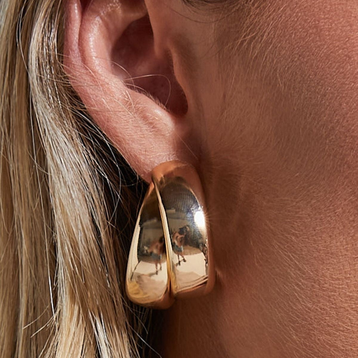 Double Layered Thick Earrings