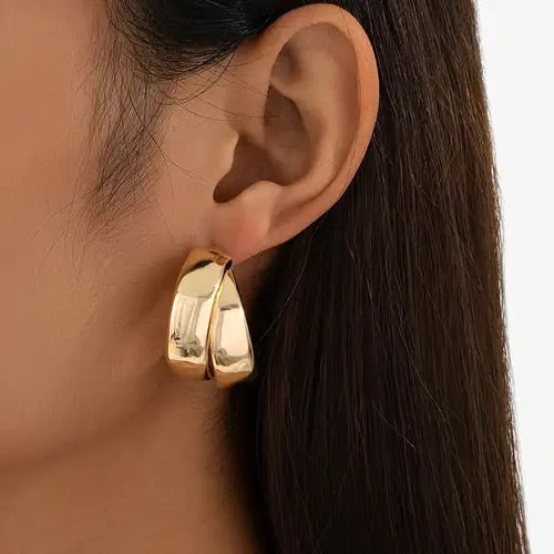 Double Layered Thick Earrings