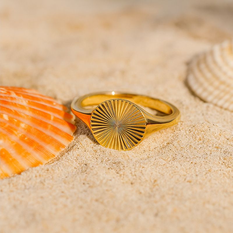 Bague Doré Soleil Éclatant