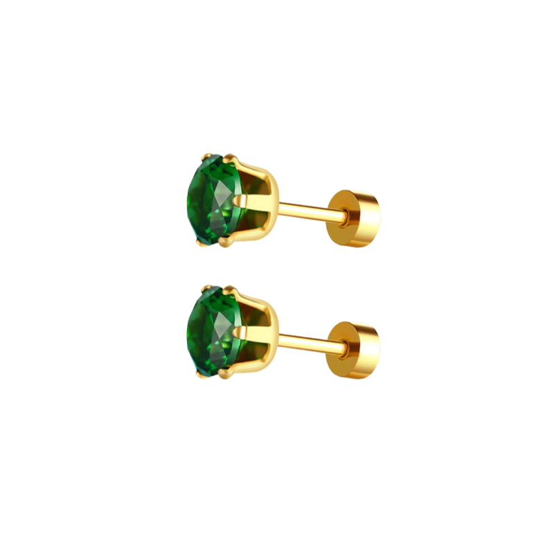 Boucles D’Oreilles Charmantes Émeraude Daniela