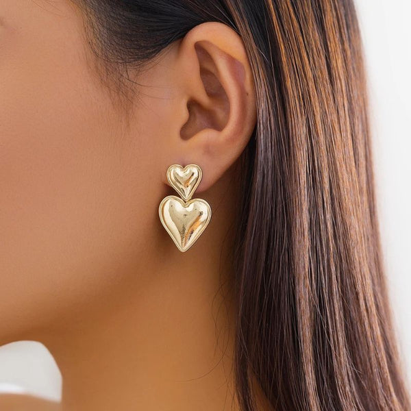 Boucles d'oreilles Pendantes Coeur d'Amour