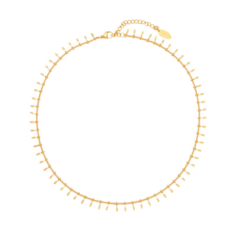 Collier Ras-Du-Cou Doré Gouttes Étincelantes