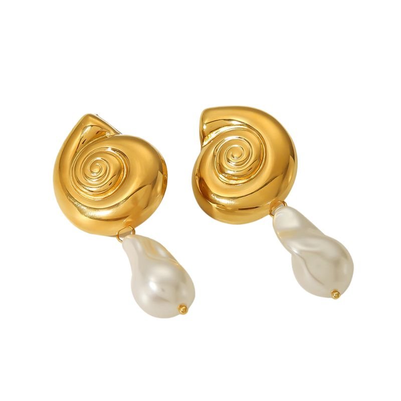 Boucles d'oreilles Coquille Baroque