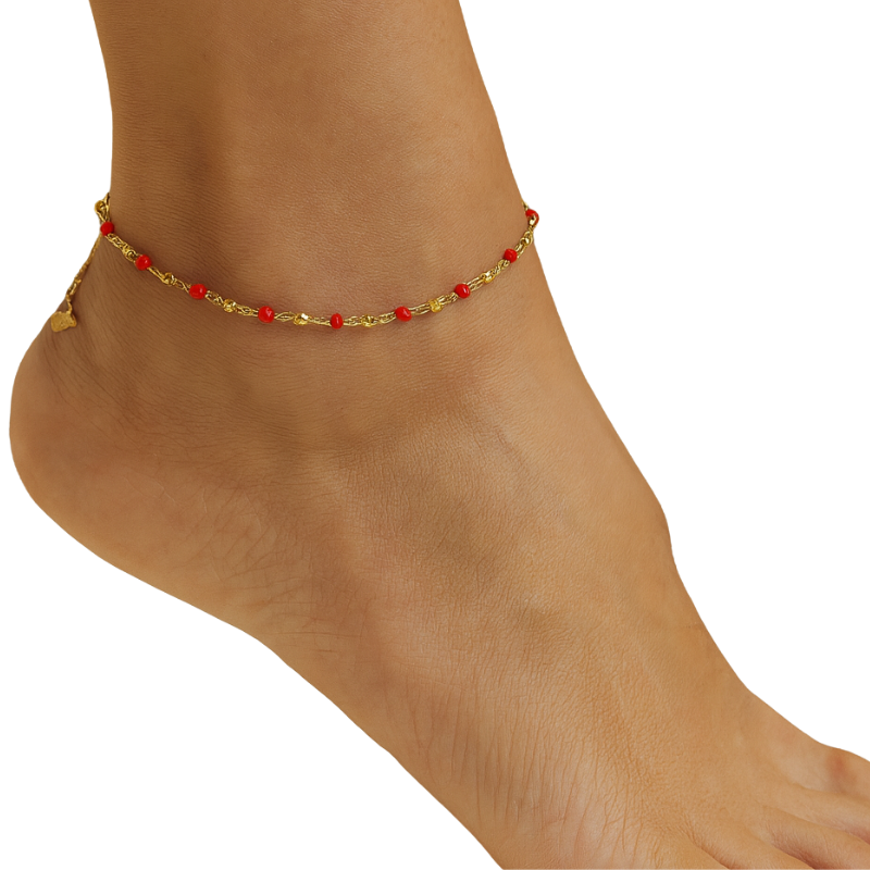Bracelet de Cheville Fin Or Elina