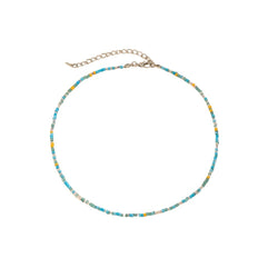 Collier Raz du Cou Perles "Aqua Azul"