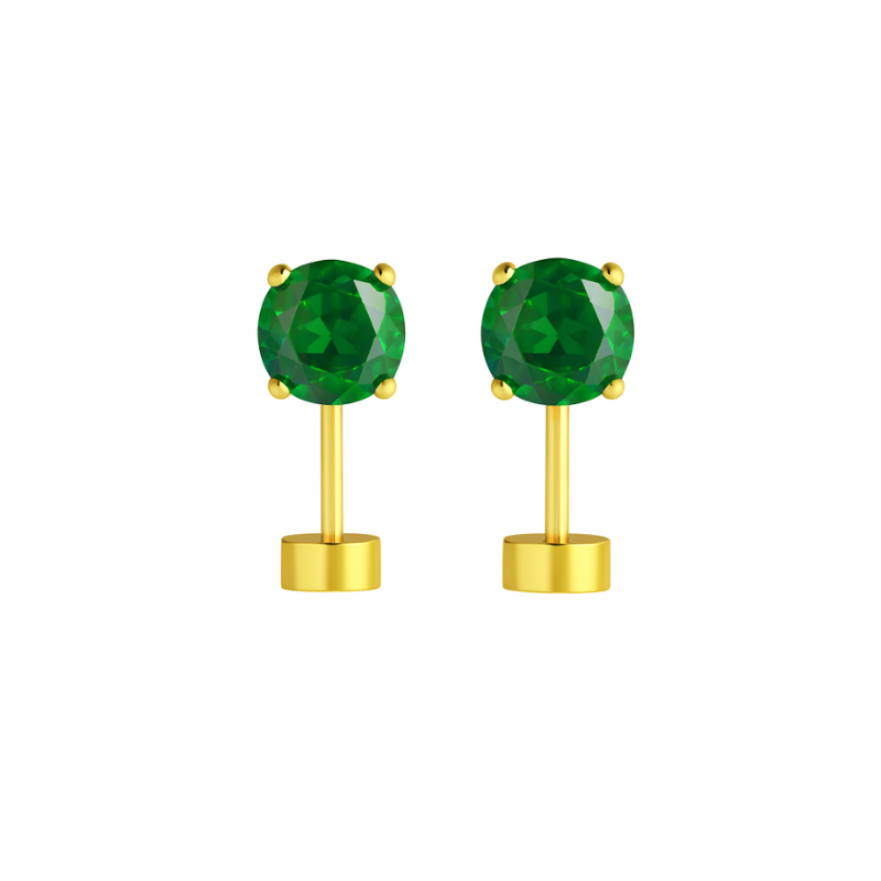 Boucles D’Oreilles Charmantes Émeraude Daniela