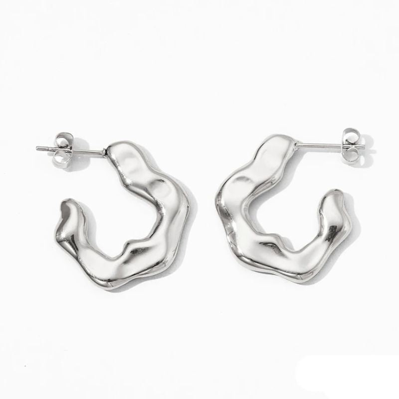 Boucles d'Oreilles Créoles Vagues Subtiles