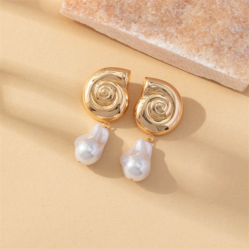 Boucles d'oreilles Coquille Baroque