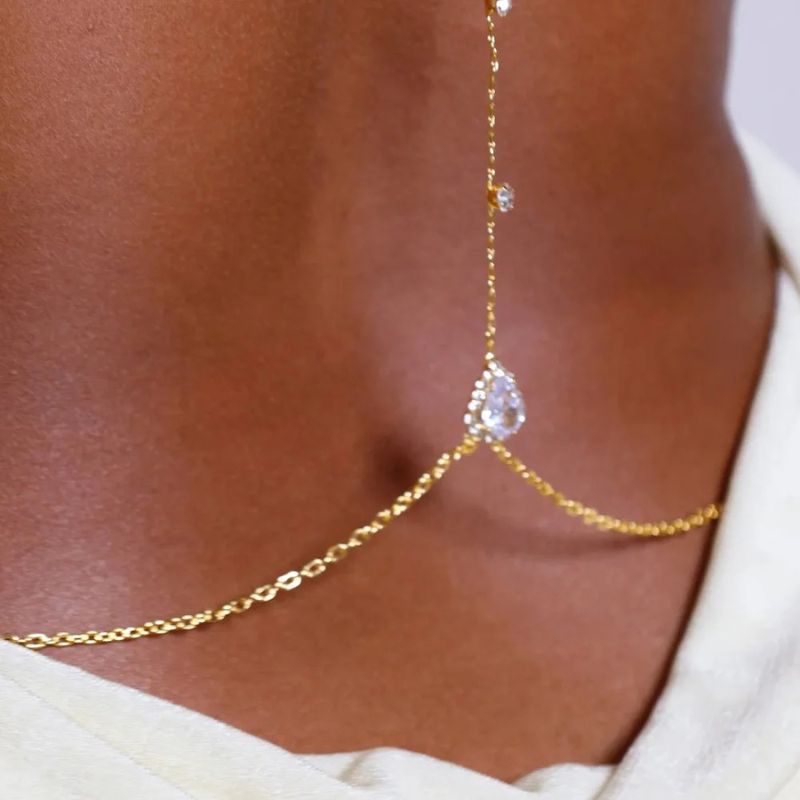 Collier Corps en Cristal Goutte D'eau