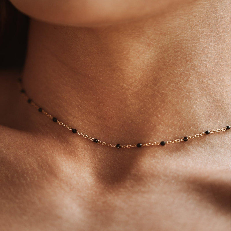 Choker Perles Noires - Elleza