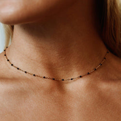 Choker Perles Noires - Elleza