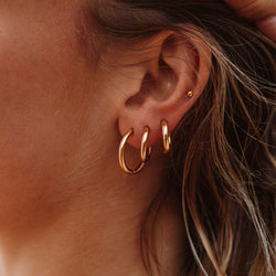 Boucles d'Oreilles Anneaux Classiques - Elleza